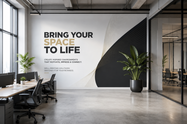 Commercial office wall printing project